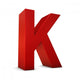 Red Letter K Wall Decal