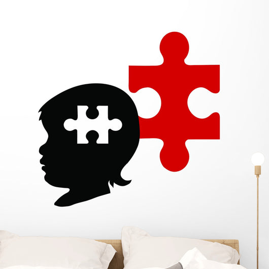 Child with Autism Puzzle Wall Decal
