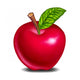 red apple fresh delicious isolated Wall Decal