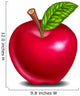 red apple fresh delicious isolated Wall Decal