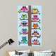 Colourful Owls Sitting Tree Wall Mural