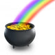 Pot Gold with Rainbow Wall Decal