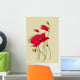 Beautiful vector illustration depicting poppies Wall Decal