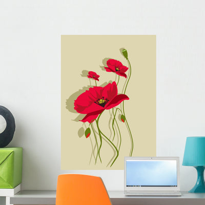 Beautiful Vector Illustration Depicting Wall Decal shown on a wall