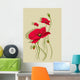 Beautiful vector illustration depicting poppies Wall Decal
