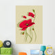 Beautiful vector illustration depicting poppies Wall Decal