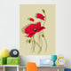 Beautiful vector illustration depicting poppies Wall Decal