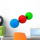 multicolored bowling balls Wall Decal