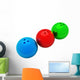 multicolored bowling balls Wall Decal