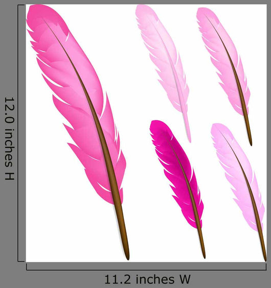 Pink Feather Wall Decal