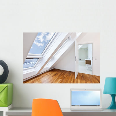 Contemporary Sunlit Apartment with shown on a wall