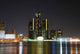 Detroit Skyline Night Wall Decal