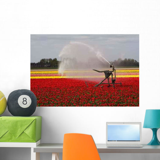 Tulip Field Sprayed Wall Decal