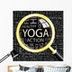 YOGA. Illustration with different association terms. Wall Mural
