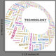 Technology Word Collage White