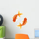 Two Goldfish Swimming in Circles Wall Decal