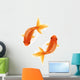 Two Goldfish Swimming in Circles Wall Decal