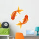 Two Goldfish Swimming in Circles Wall Decal