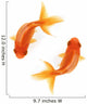 Two Goldfish Swimming in Circles Wall Decal