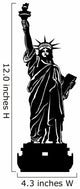 Statue of Liberty Black and White Illustration Wall Decal