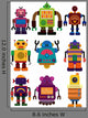 Cartoon Color Robot Icon