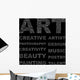ART. Vector word collection. Wordcloud illustration. Wall Mural