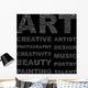 ART. Vector word collection. Wordcloud illustration. Wall Mural