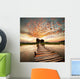 River on sunset Wall Mural