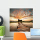 River on sunset Wall Mural