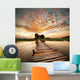 River on sunset Wall Mural