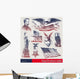 Patriotic American Emblems Symbols Wall Decal