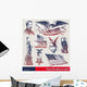 Patriotic American Emblems Symbols Wall Decal