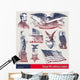 Patriotic American Emblems Symbols Wall Decal