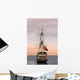 british flag union jack on sailing ship Wall Mural