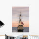 british flag union jack on sailing ship Wall Mural