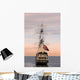 british flag union jack on sailing ship Wall Mural