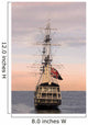 british flag union jack on sailing ship Wall Mural