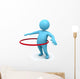 Hula Hoop Exercise Wall Decal