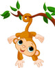 Baby Monkey on a Tree Wall Decal
