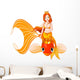 Mermaid Riding Golden Fish