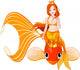 Mermaid Riding Golden Fish