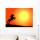 cavallo nel tramonto Wall Mural