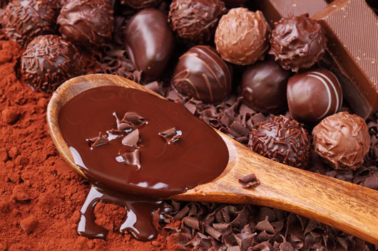 Group of chocolate close up Wall Mural
