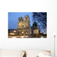 Notre Dame cathedral at night Wall Mural