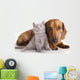 Kitten and dog dachshund Wall Decal