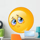 Sad emoticon Wall Decal