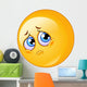 Sad emoticon Wall Decal