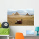 Camel Sitting near Pyramids Wall Decal