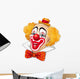 Clown with red hair on a white background Wall Decal