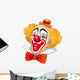 Clown with red hair on a white background Wall Decal